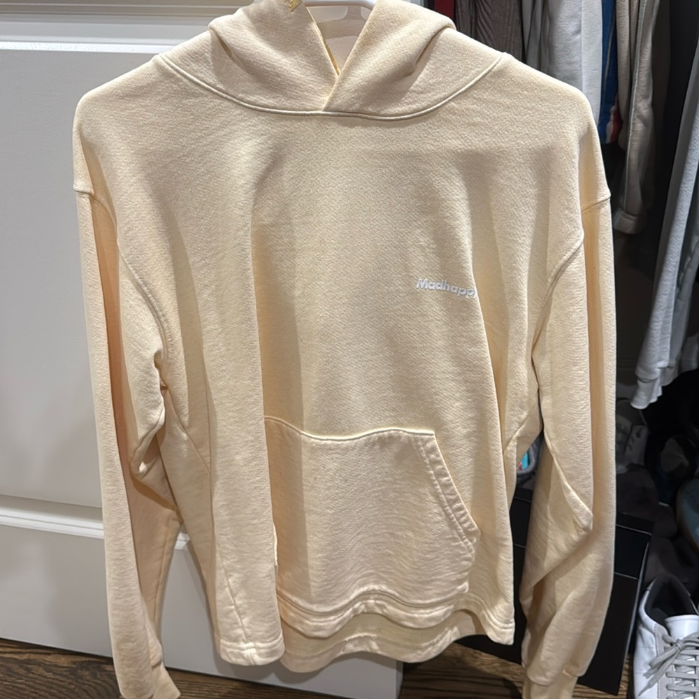 Mad Happy women’s small light yellow sweatshirt